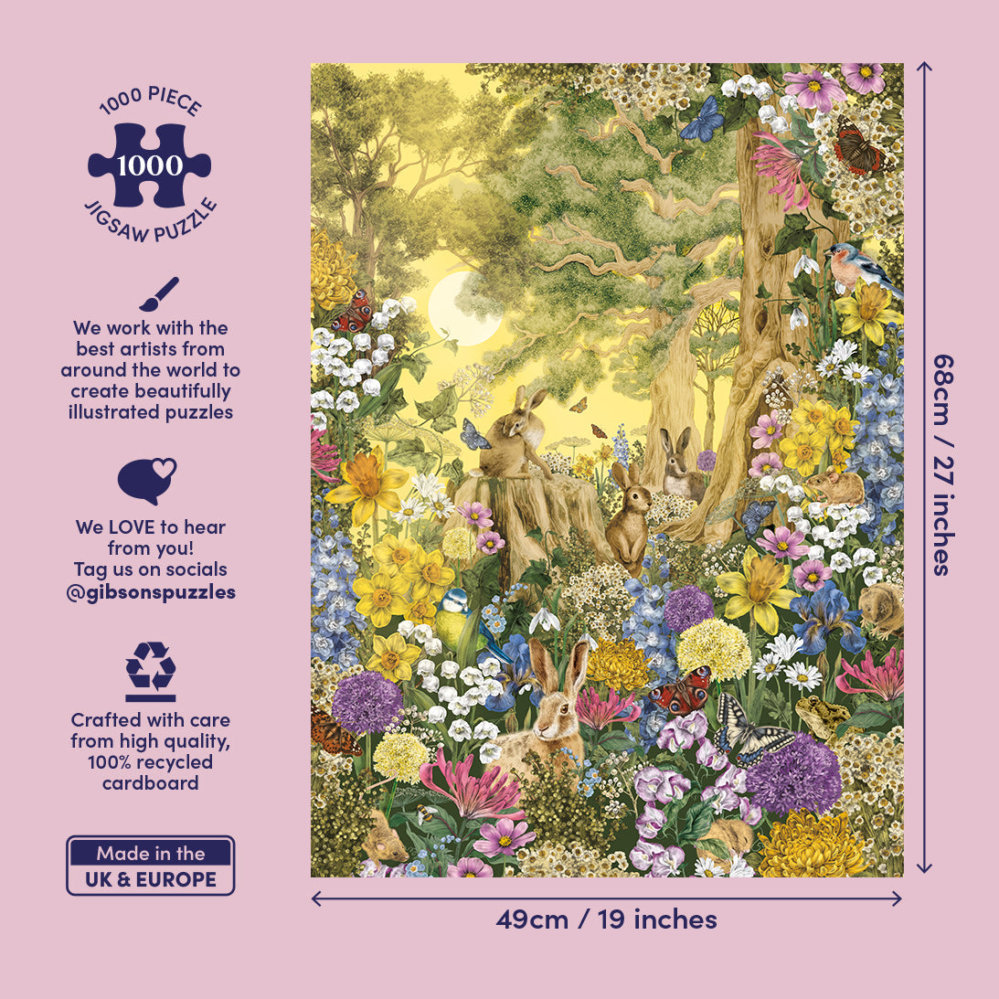 gibsons-spring-dawn-puzzle-1000-teile-hasen image 4