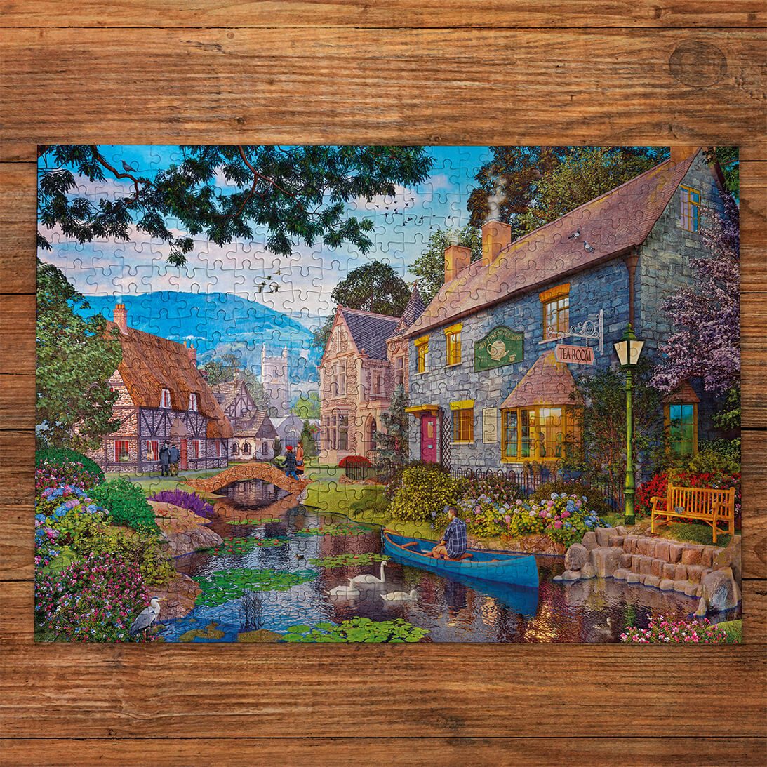 gibsons-tea-on-the-river-puzzle-500-teile-fluss image 2