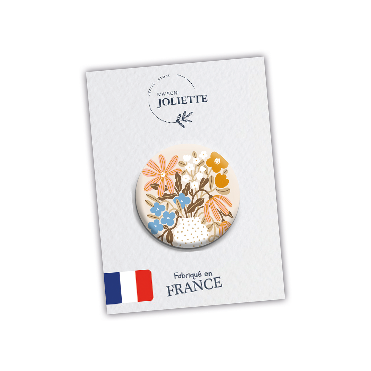 maison-joliette-myosotis-capucine-button-32-mm-matt image 2