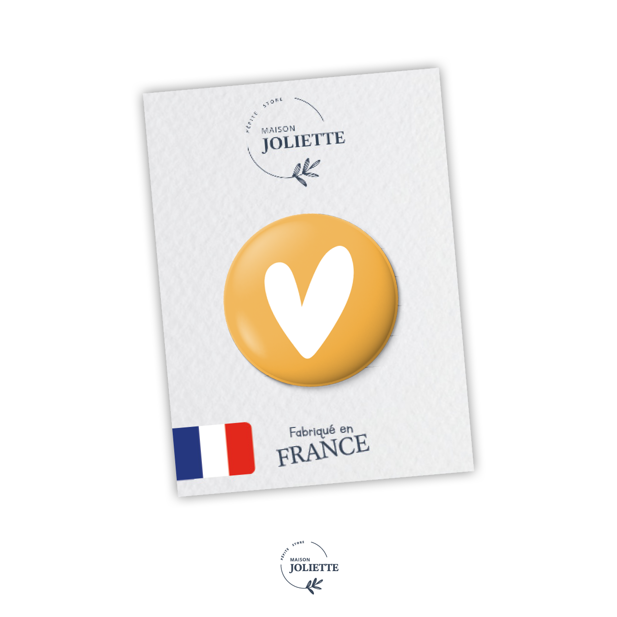 maison-joliette-badges-love-button-herz-gelb-32-mm image 2