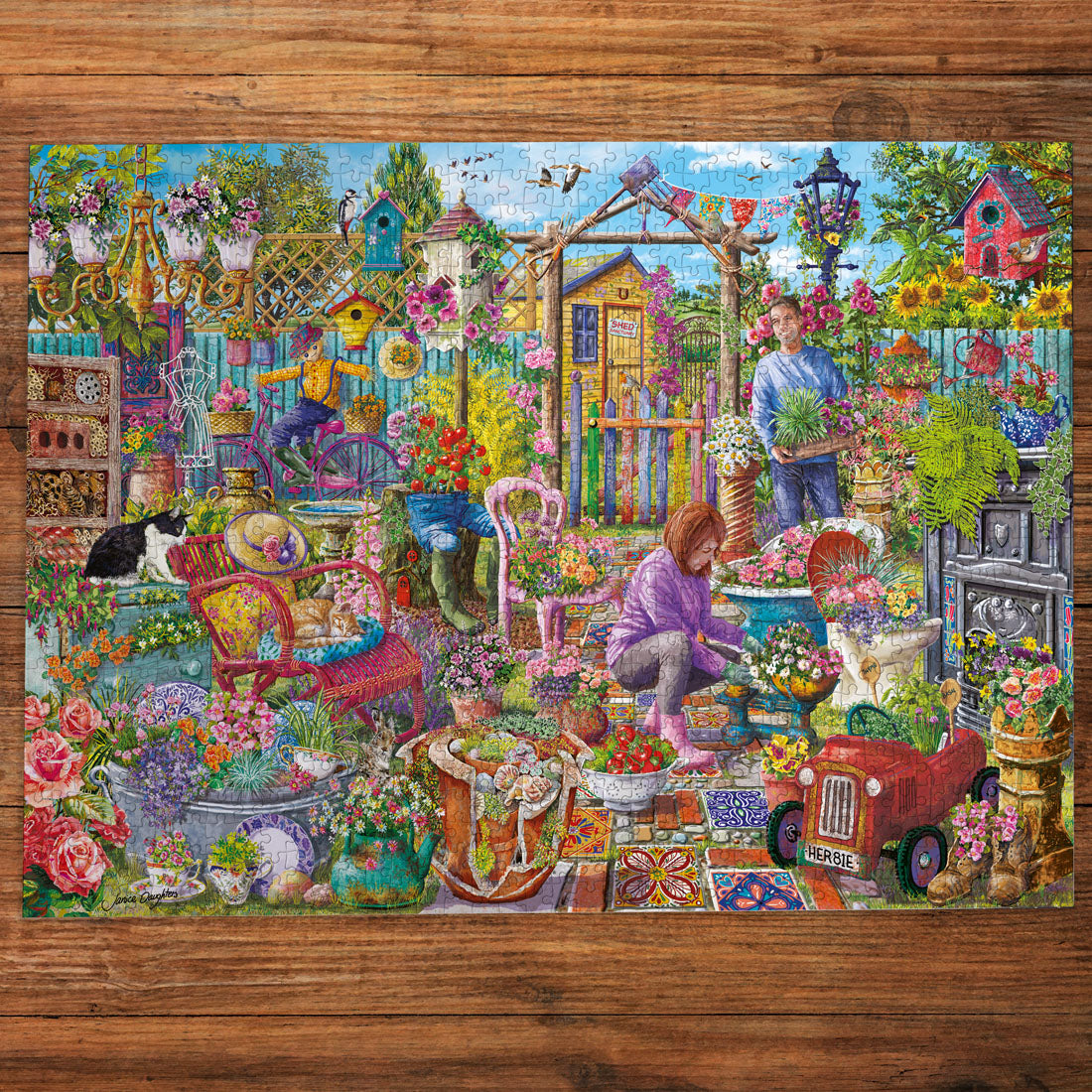 gibsons-upcycled-garden-puzzle-1000-teile-garten image 2