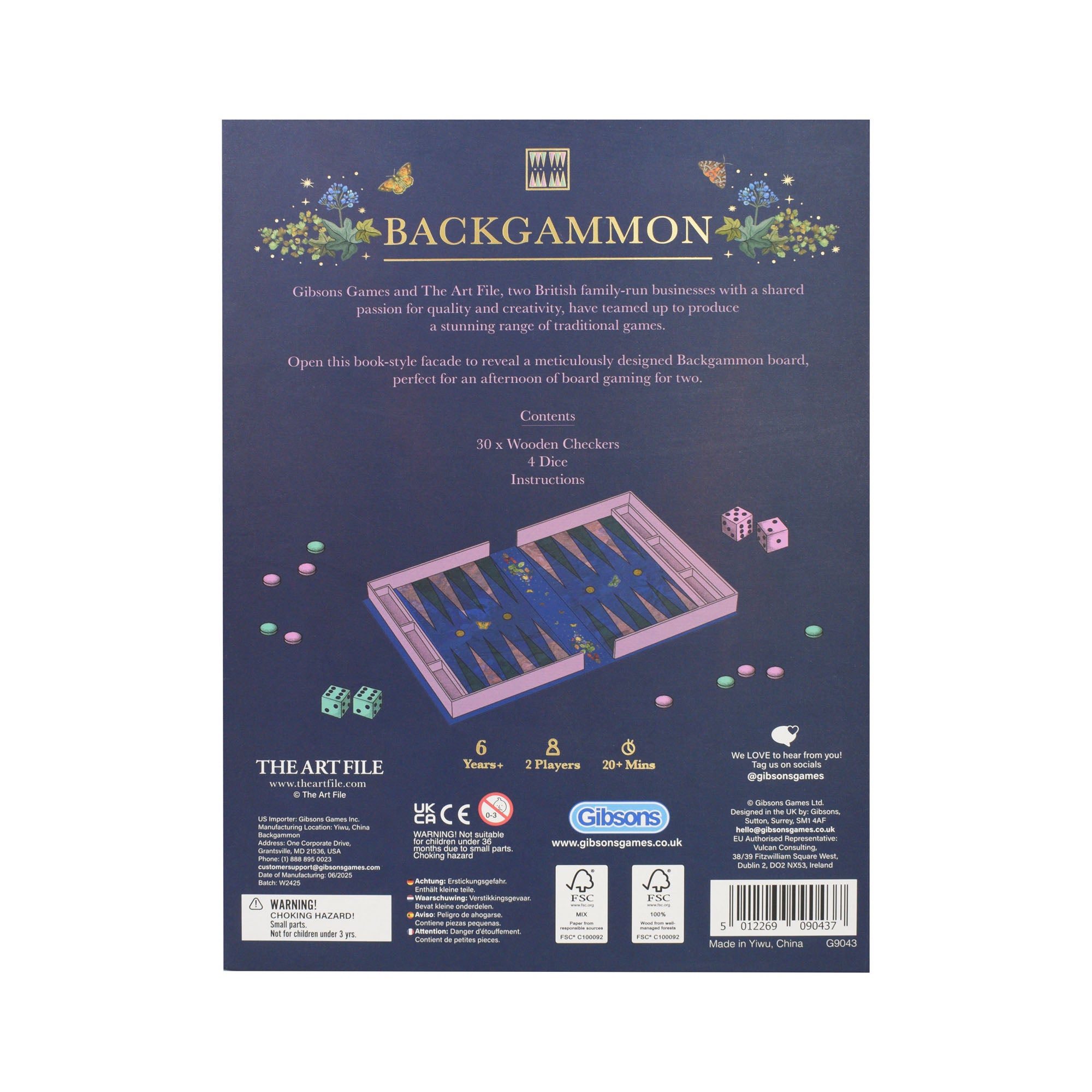 gibsons-the-art-file-backgammon-brettspiel-f-r-2-spieler image 6