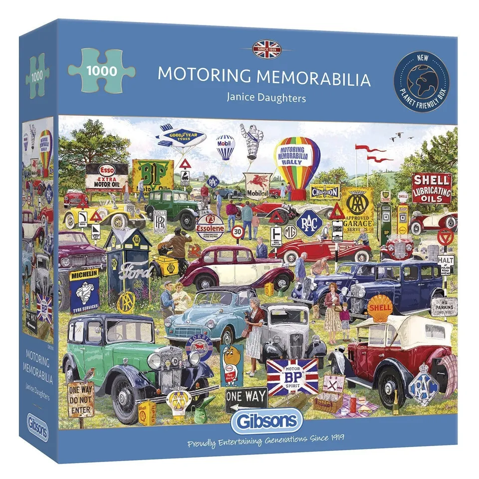 gibsons-motoring-memorabilia-1000-teile-puzzle-oldtimer image 1