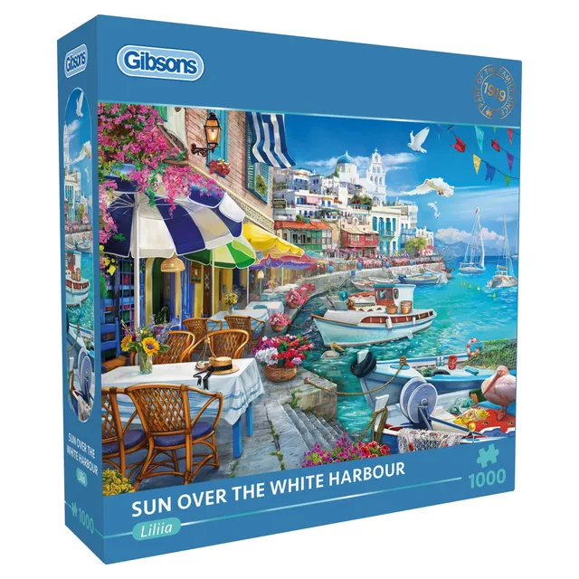 gibsons-sun-over-the-white-harbour-1000-teile-puzzle-hafen image 1