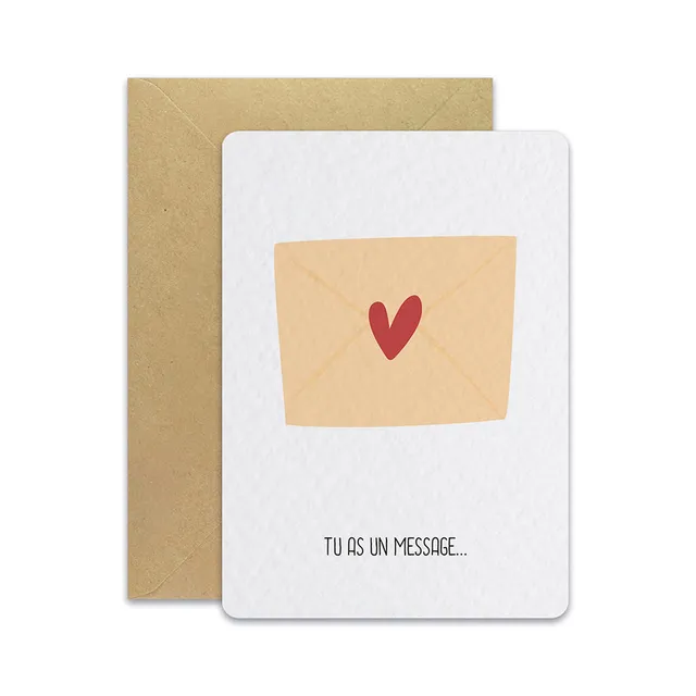 maison-joliette-message-postkarte-love-mit-umschlag-a6 image 1