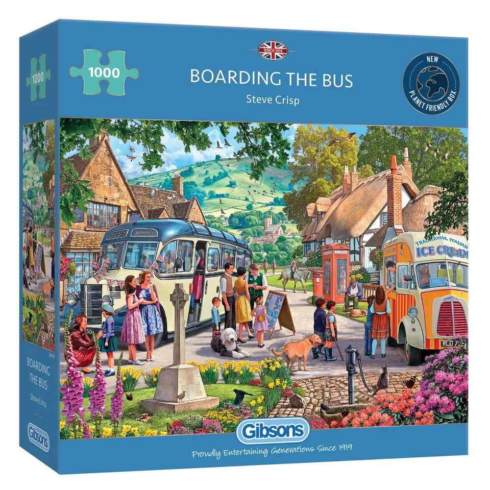 gibsons-boarding-the-bus-puzzle-1000-teile-sommer image 1