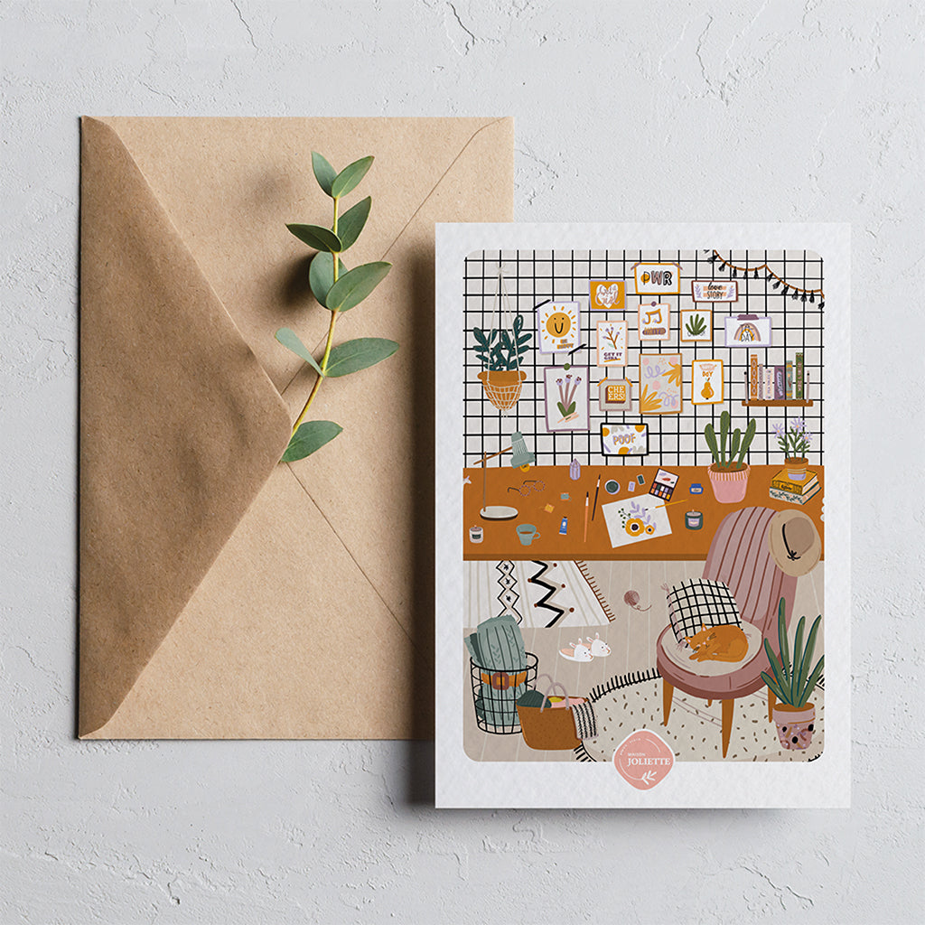 maison-joliette-cartes-l-atelier-postkarte-a6-mit-kraft-umschlag image 4