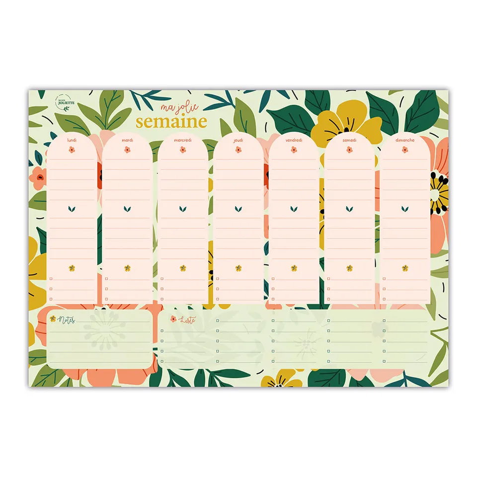 maison-joliette-floraison-wochenplaner-a4-50-blatt-quer image 1