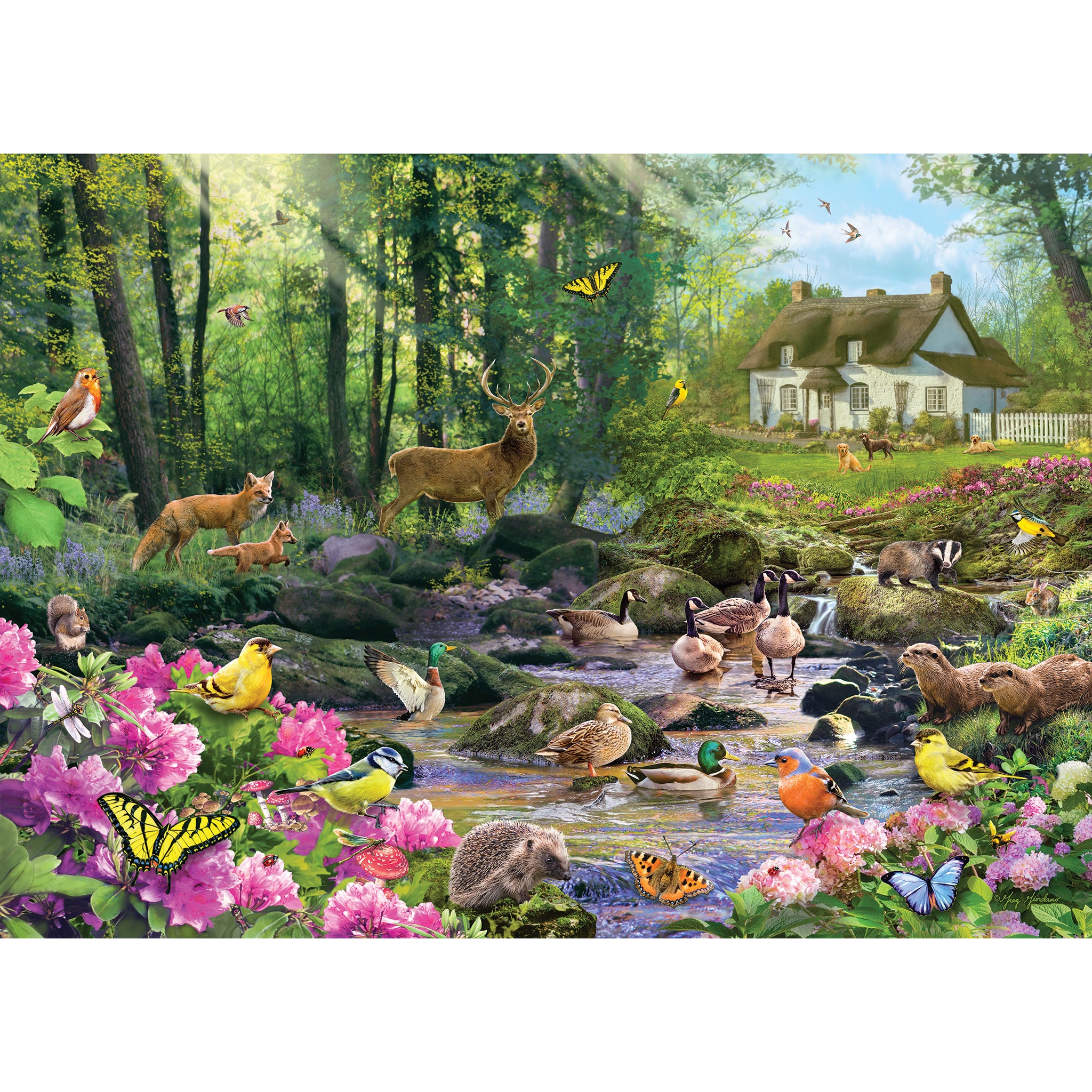 gibsons-traditional-woodland-glade-puzzle-1000-teile-waldtiere image 2