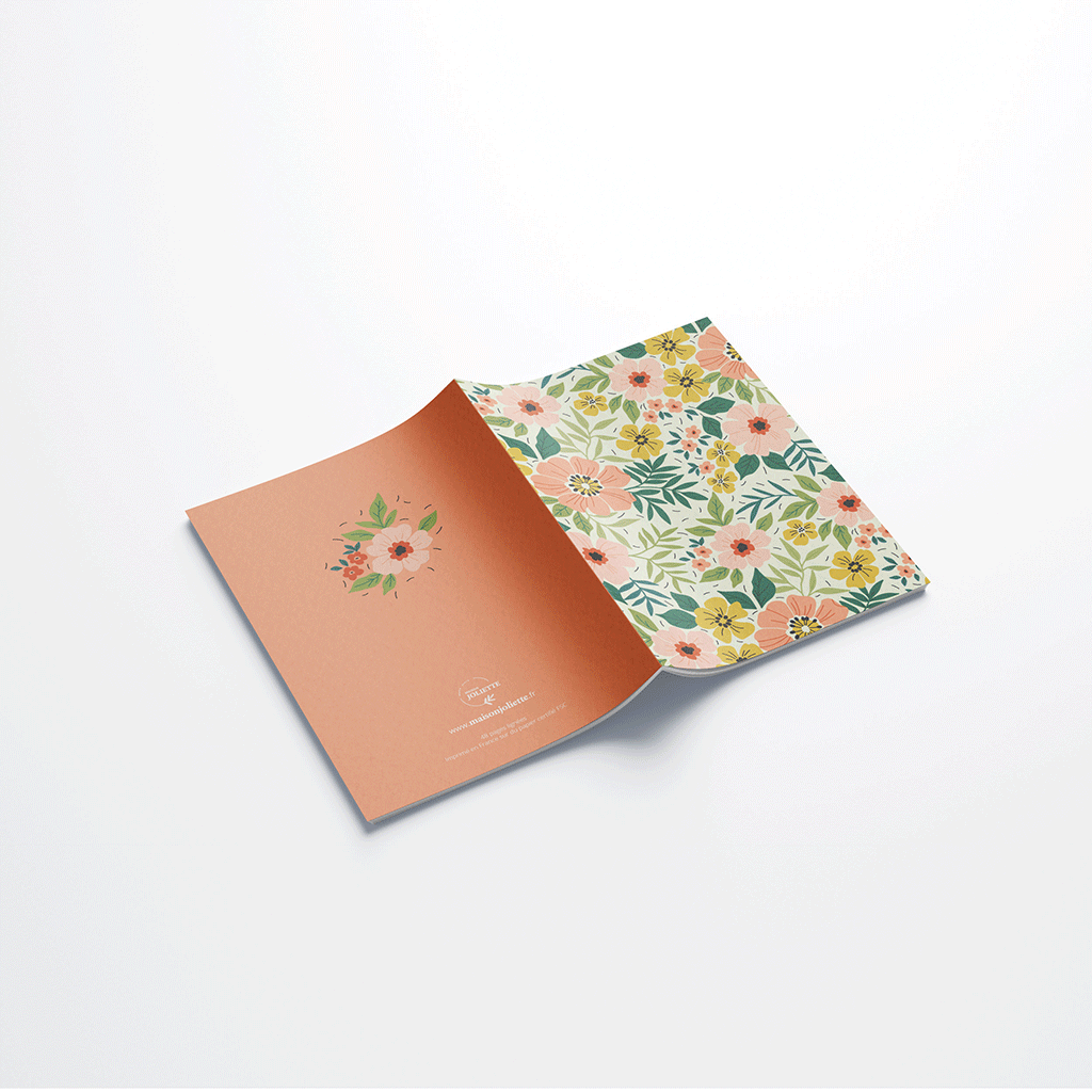 maison-joliette-petit-carnet-a6-notizbuch-floraison-liniert-48-seiten image 2