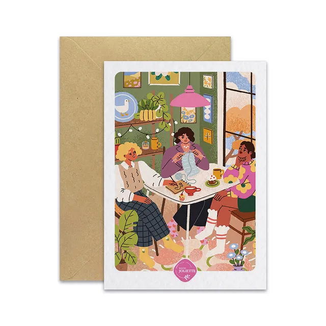 maison-joliette-les-copines-postkarte-mit-kraftumschlag-a6 image 1