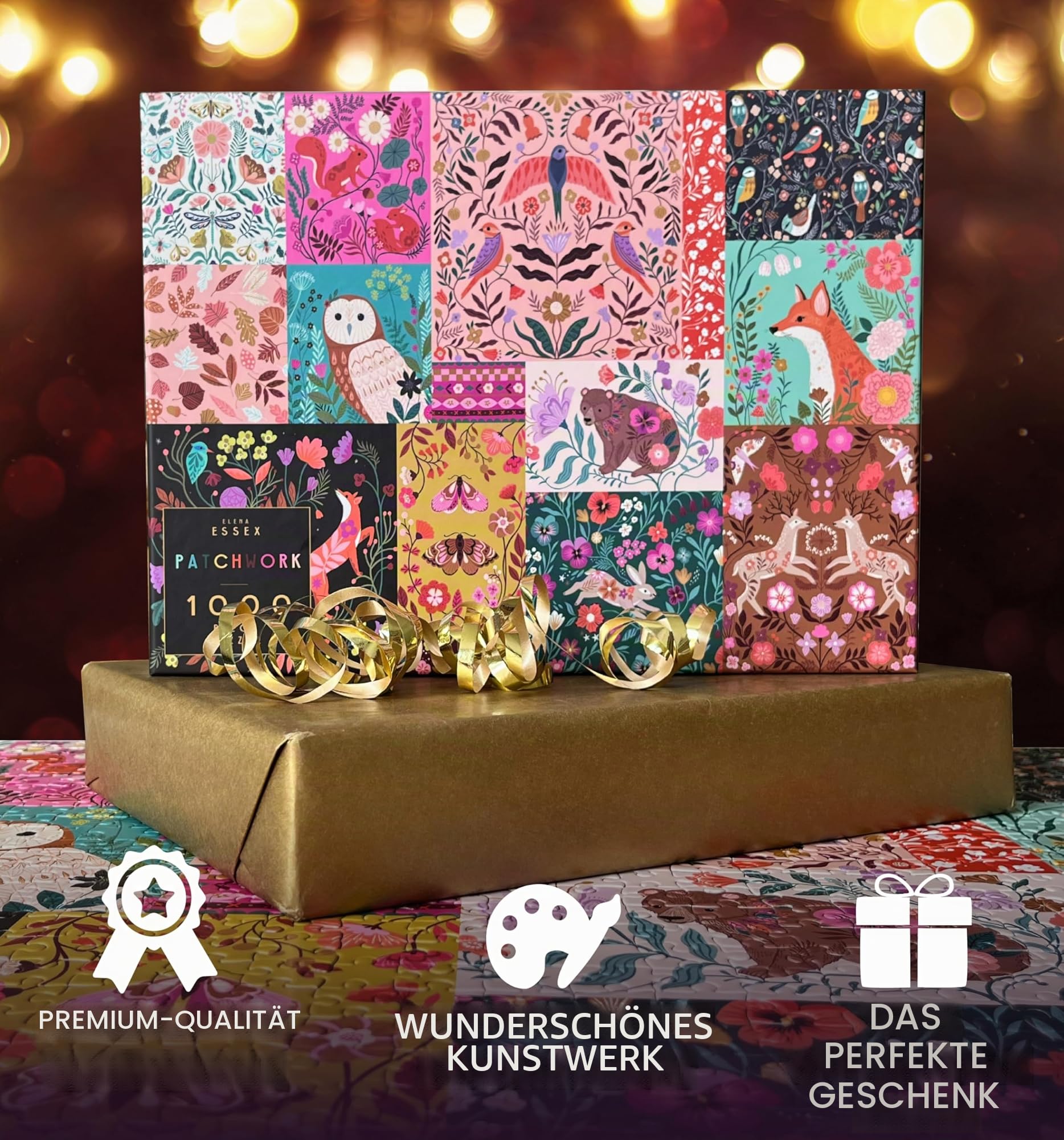elena-essex-patchwork-puzzle-1000-teile-tier-vogel-blume-70x50 image 3