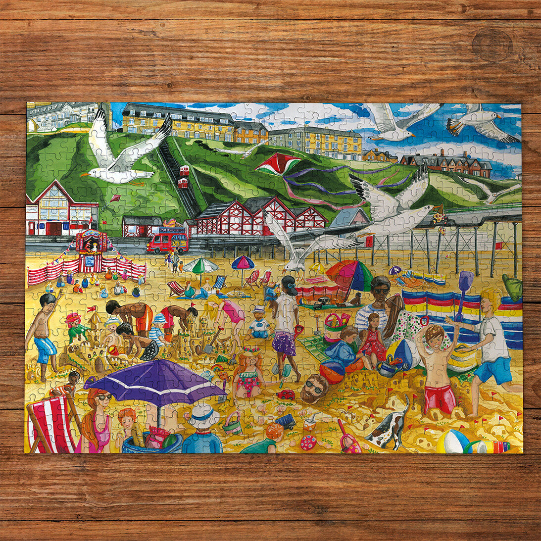gibsons-saltburn-by-the-sea-puzzle-500-teile-strandmotiv image 2