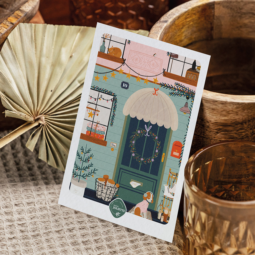 maison-joliette-porte-bonheur-postkarte-a6-mit-kraft-umschlag image 6