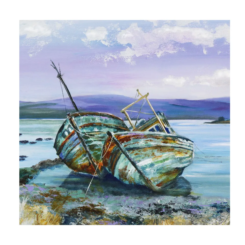 gibsons-retired-boats-gru-karte-boote-15x15-cm image 1