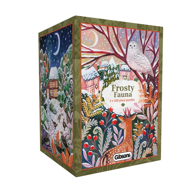 gibsons-frosty-fauna-3x500-teile-puzzle-set-winter image 1