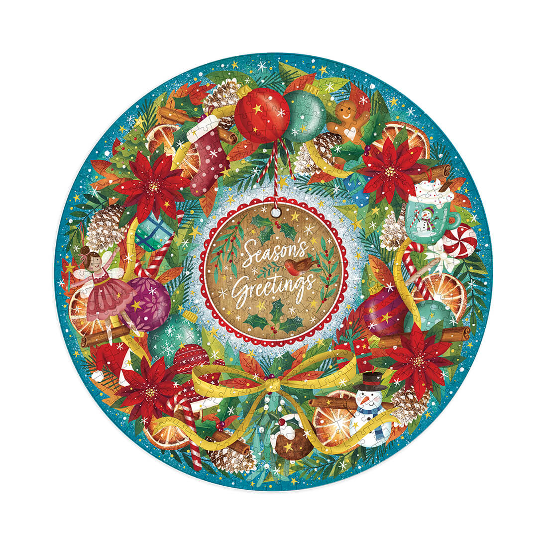 gibsons-seasons-greetings-puzzle-500-teile-rund-weihnachten image 8