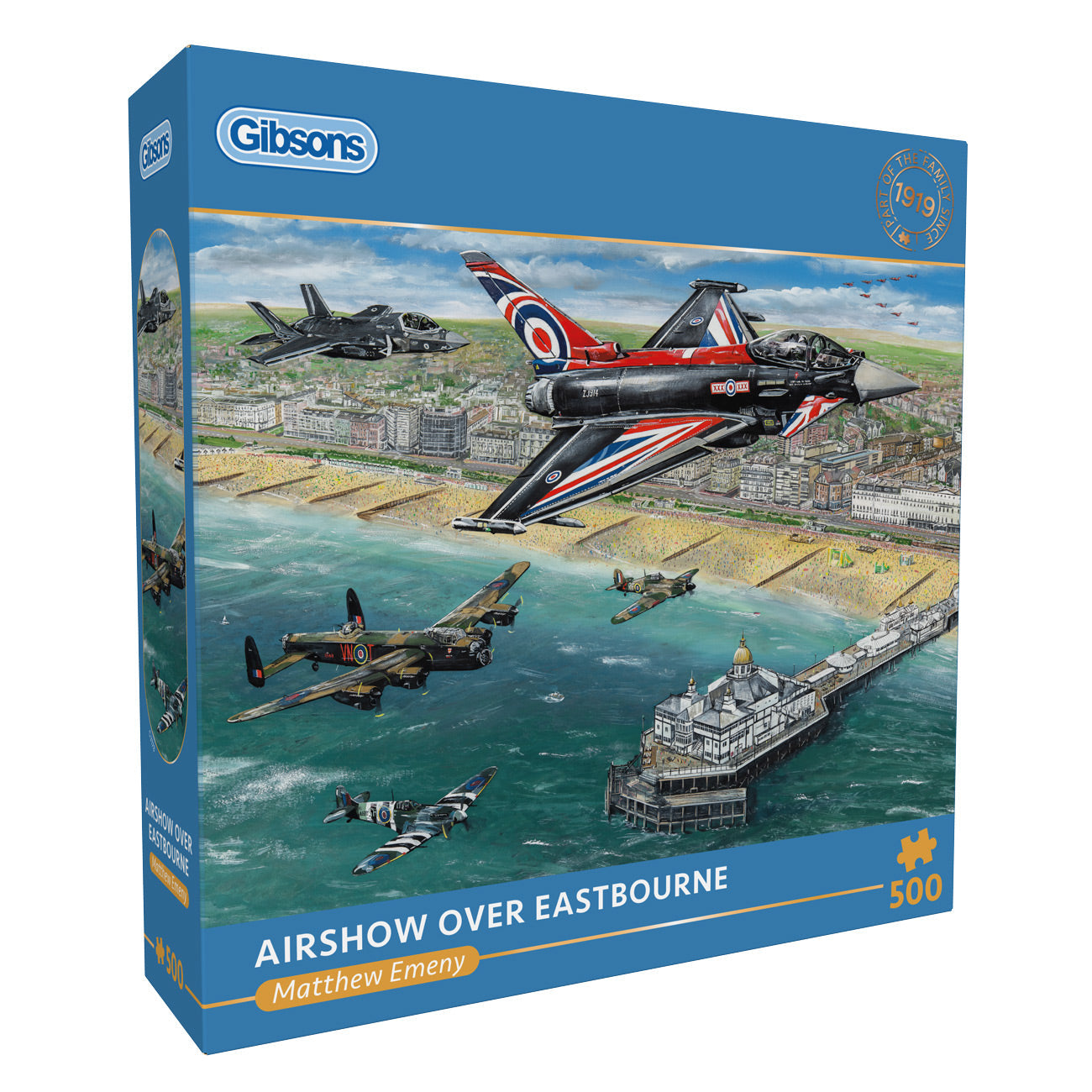 gibsons-airshow-over-eastbourne-500-teile-puzzle-flugzeuge image 1