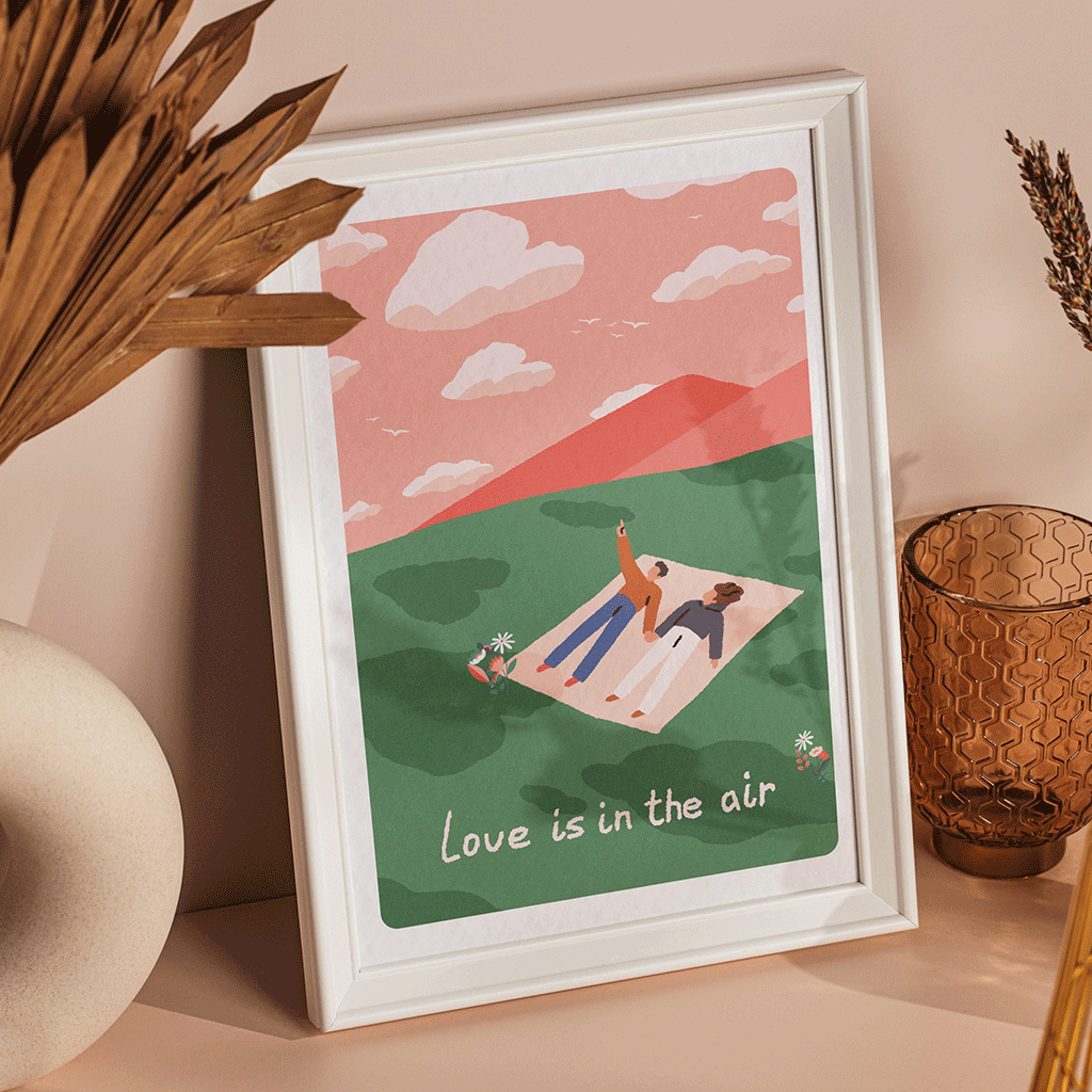 maison-joliette-love-is-in-the-air-poster-a4-21x29-7-cm image 2