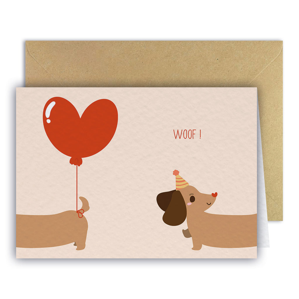 maison-joliette-gru-karte-chiens-saucisse-karte-a6-mit-umschlag image 1