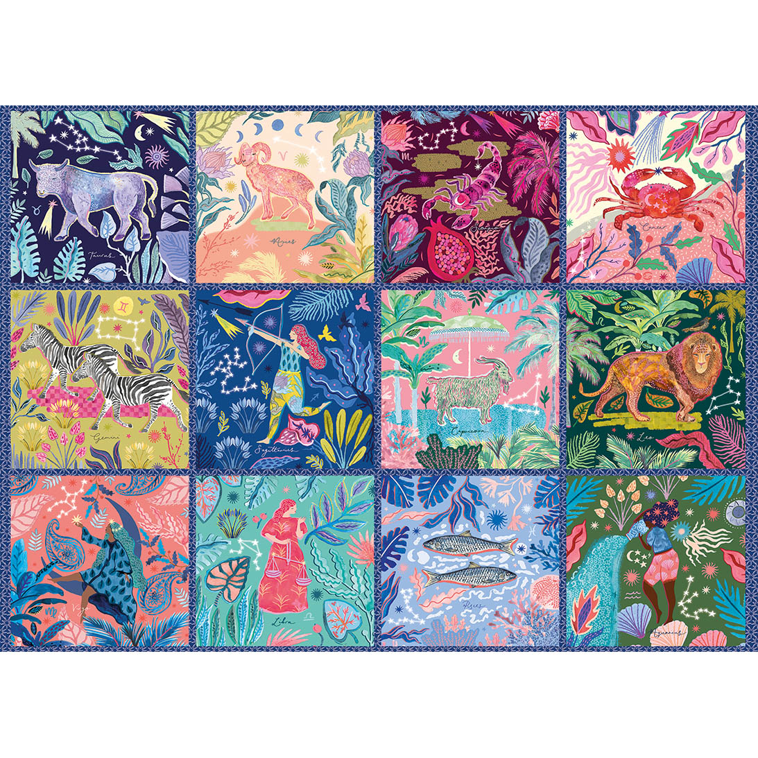gibsons-zodiac-jungle-puzzle-1000-teile-sternzeichen-dschungel image 2