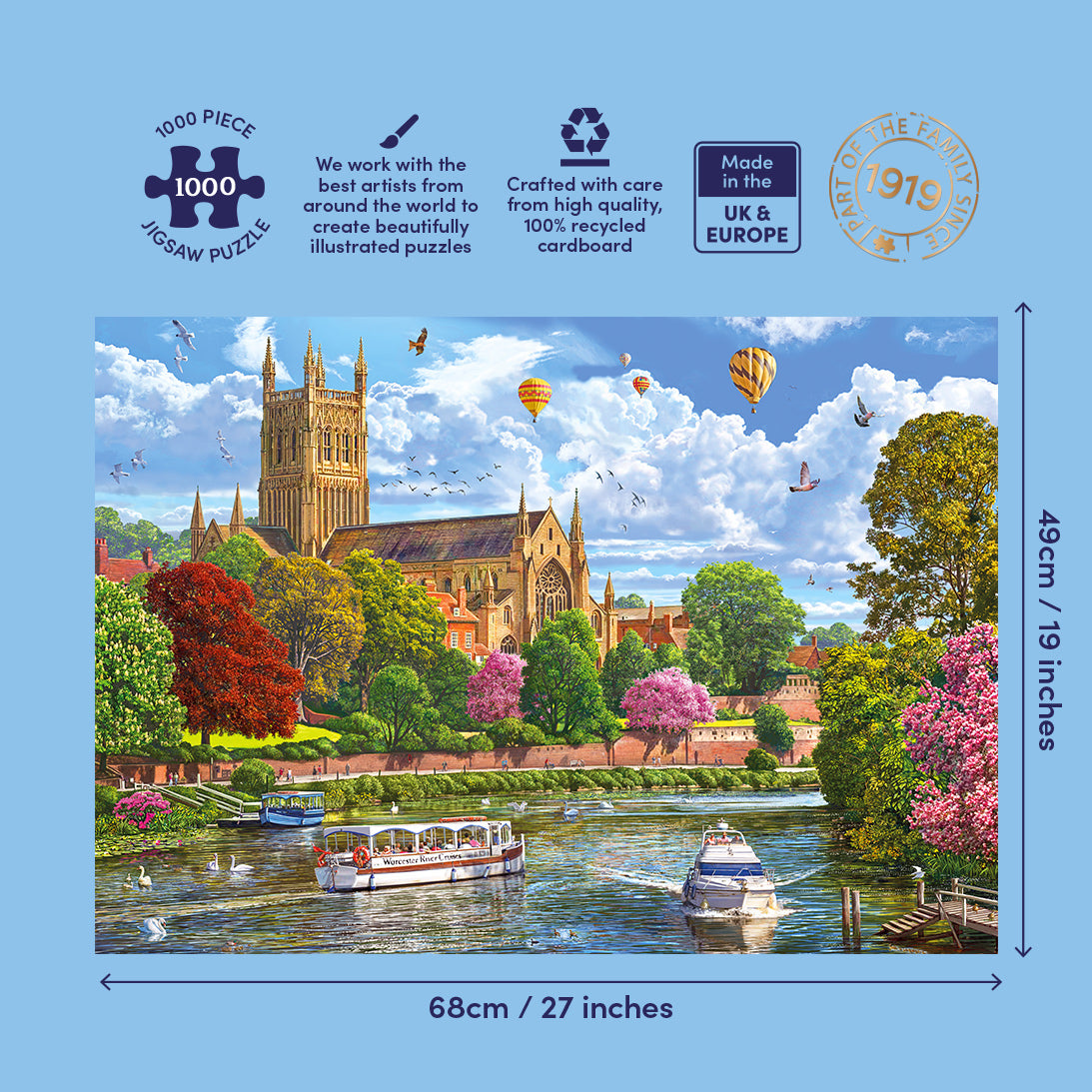 gibsons-worcester-from-the-river-1000-teile-puzzle-stadt image 4