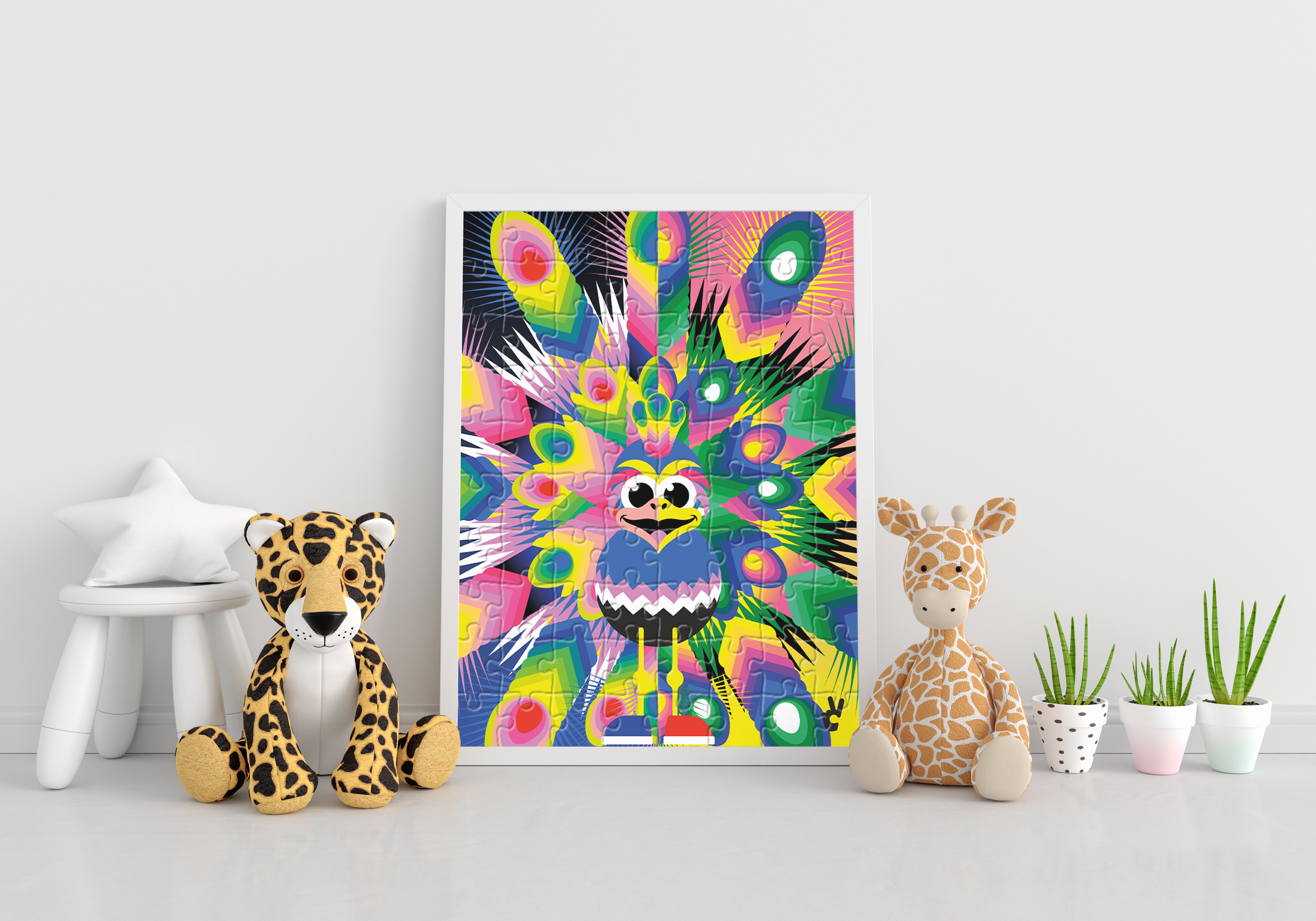 piece-love-kids-pan-kinderpuzzle-80-teile-pfau-33x25-cm image 4