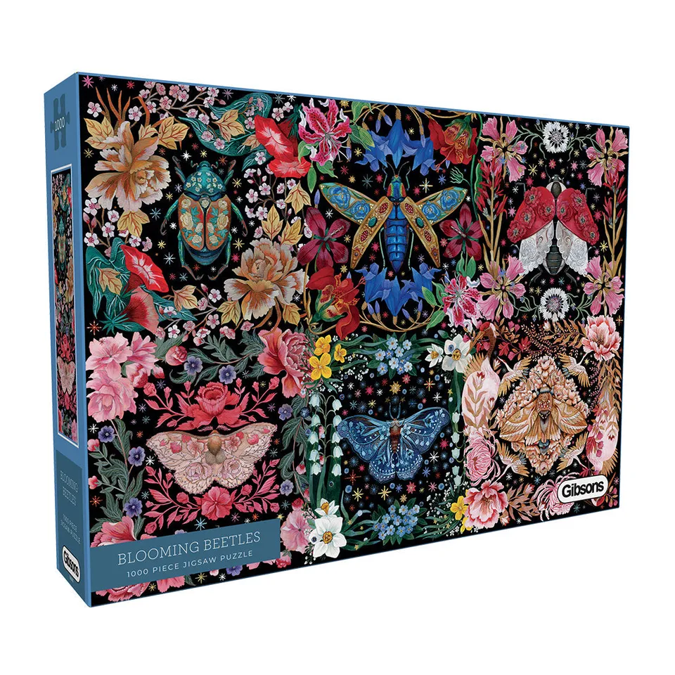 gibsons-blooming-beetles-puzzle-1000-teile-blumen-k-fer image 1