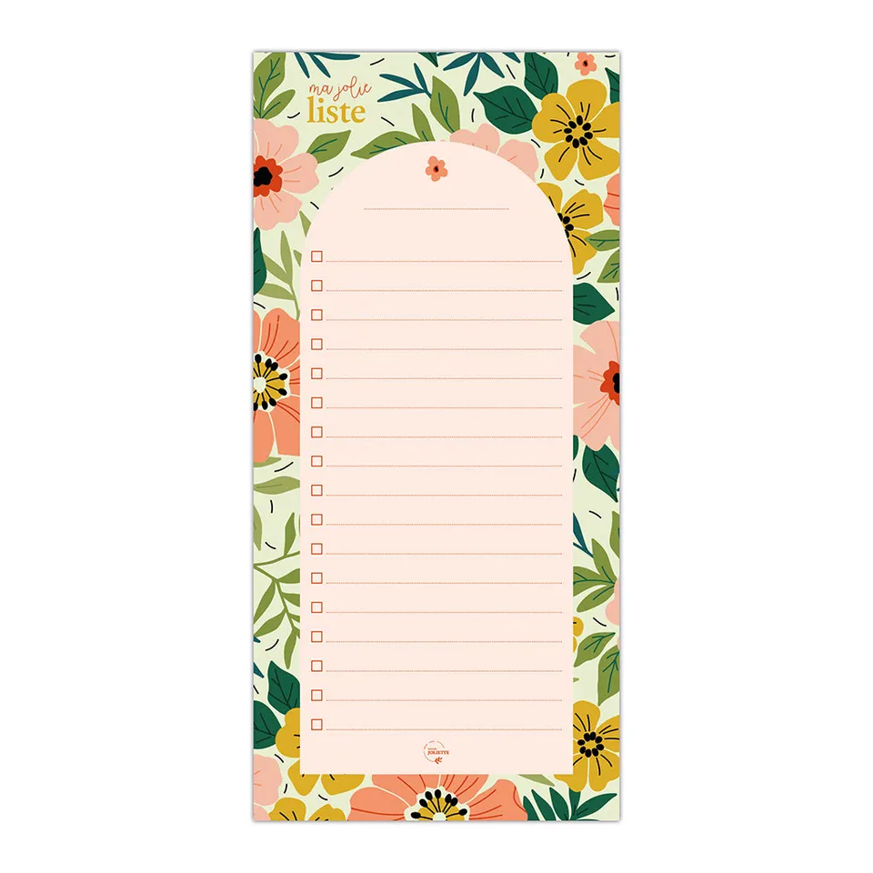 maison-joliette-bloc-notes-notizblock-floraison-10x21-cm image 1
