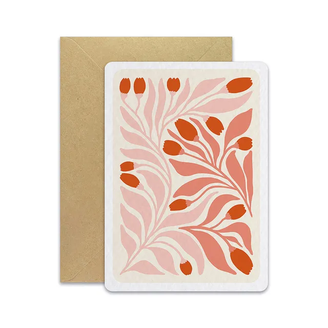 maison-joliette-cartes-postales-floral-1-tulipes-postkarte-mit-kraft-umschlag image 1