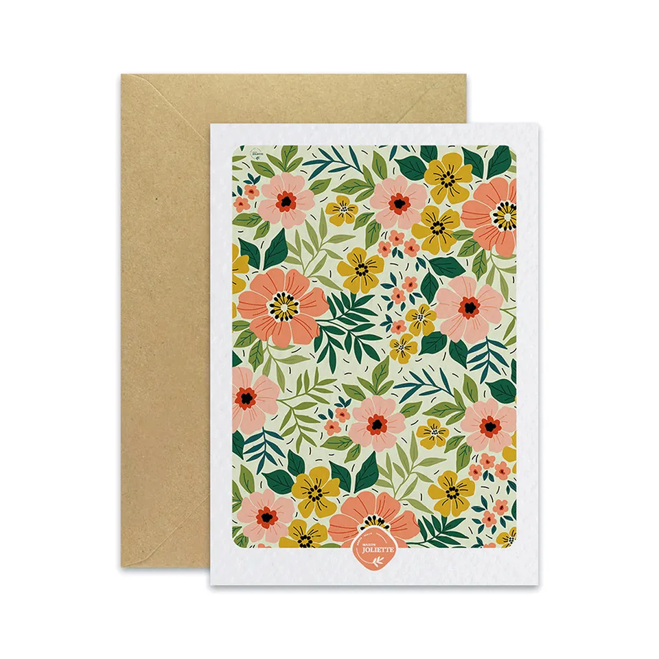 maison-joliette-floraison-postkarte-mit-umschlag-10-5x14-8 image 1