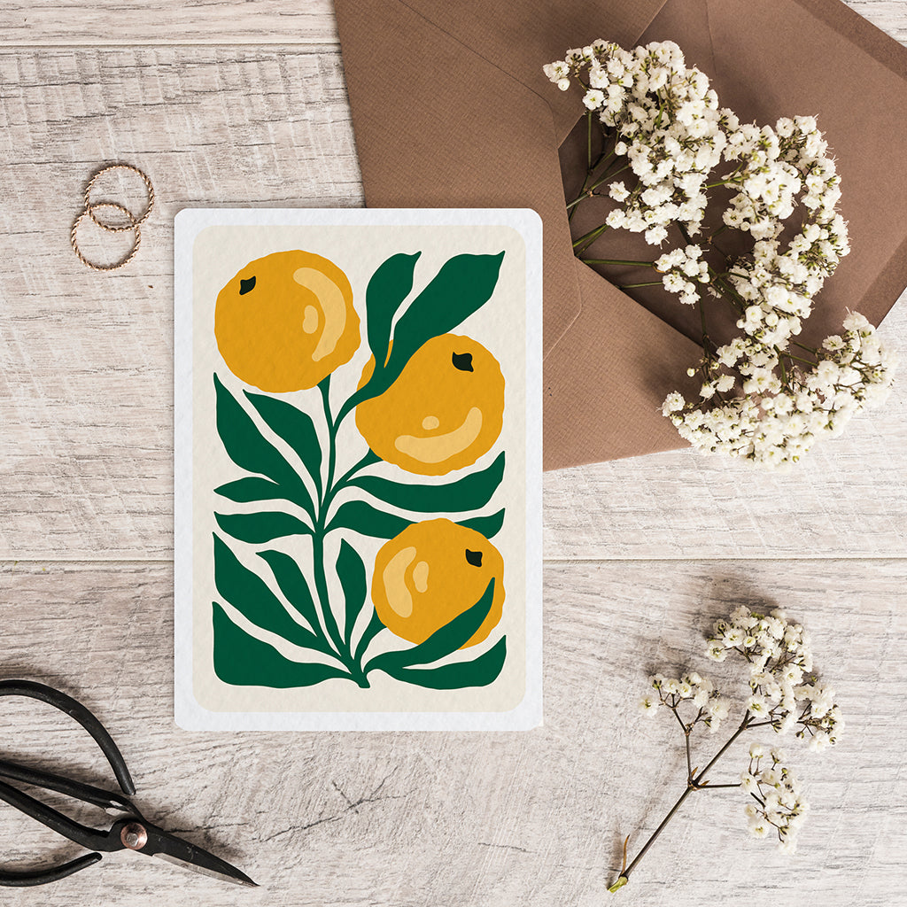 maison-joliette-tropical-oranger-postkarte-a6-mit-kraft-umschlag image 7