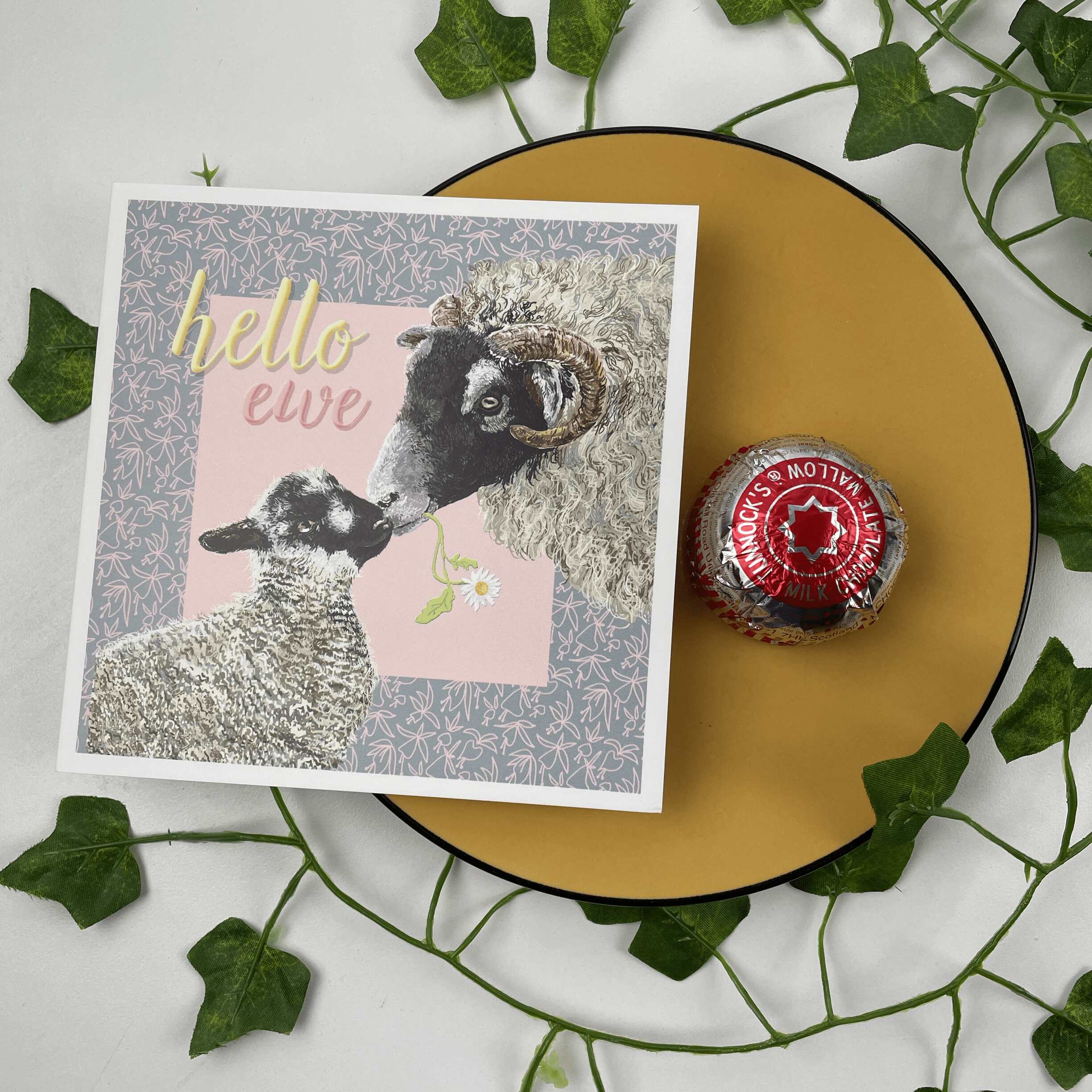 gibsons-hello-ewe-dankeskarte-schafmotiv-15x15-cm image 1