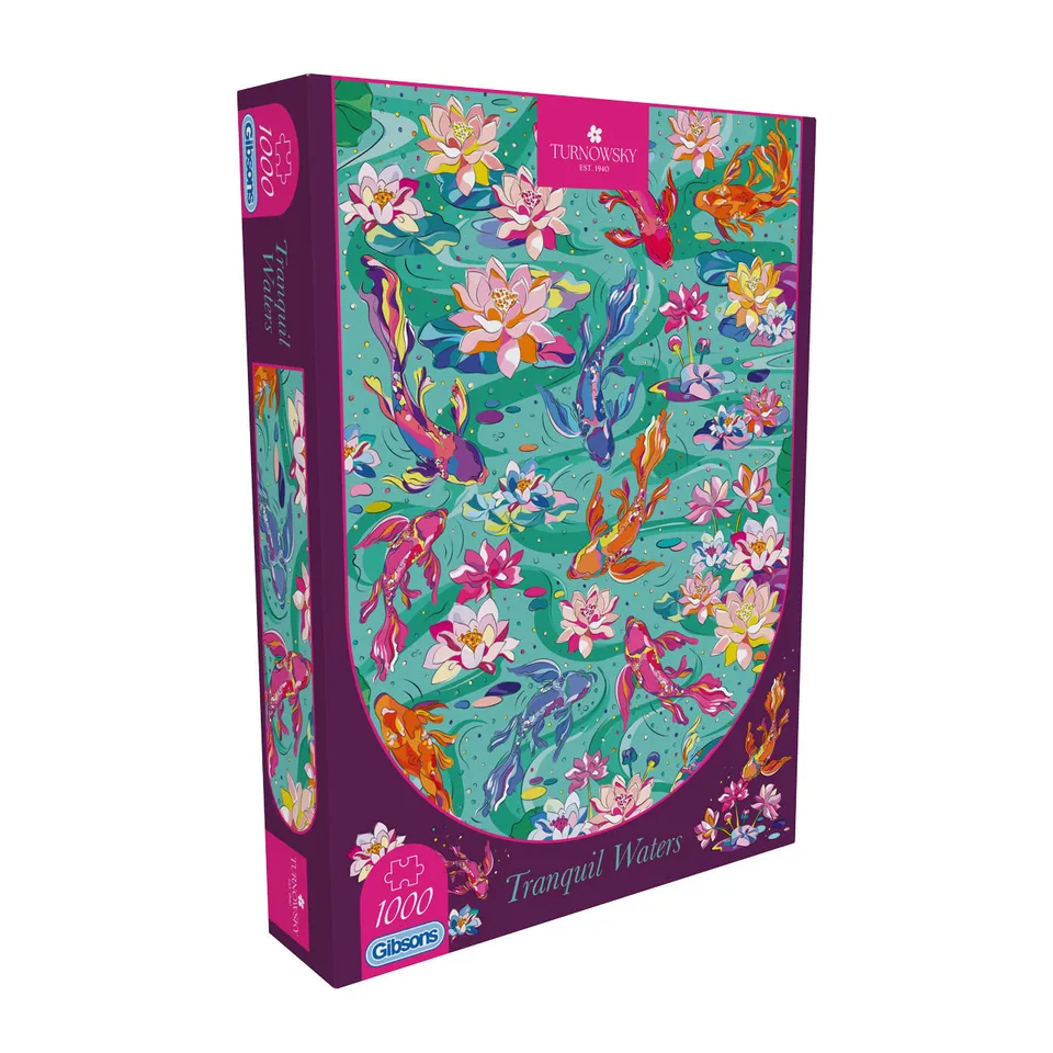 gibsons-tranquil-waters-puzzle-1000-teile-koi-teich image 1