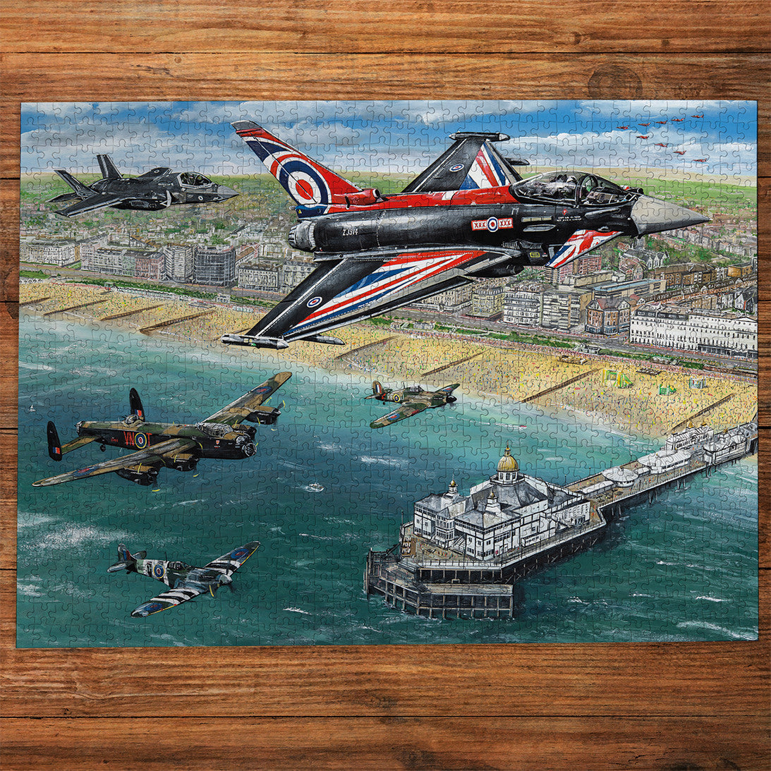 gibsons-airshow-over-eastbourne-500-teile-puzzle-flugzeuge image 2