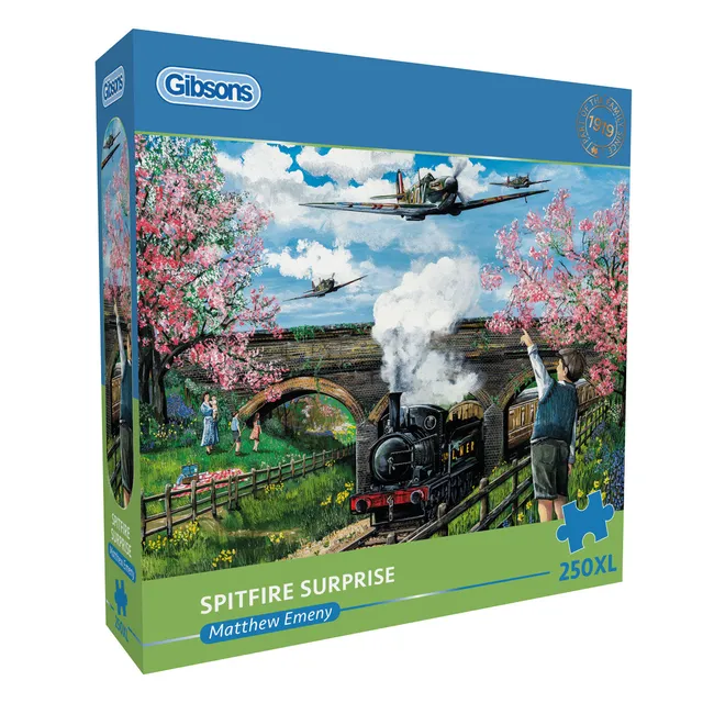 gibsons-spitfire-surprise-puzzle-250-xl-teile-flugzeug image 1