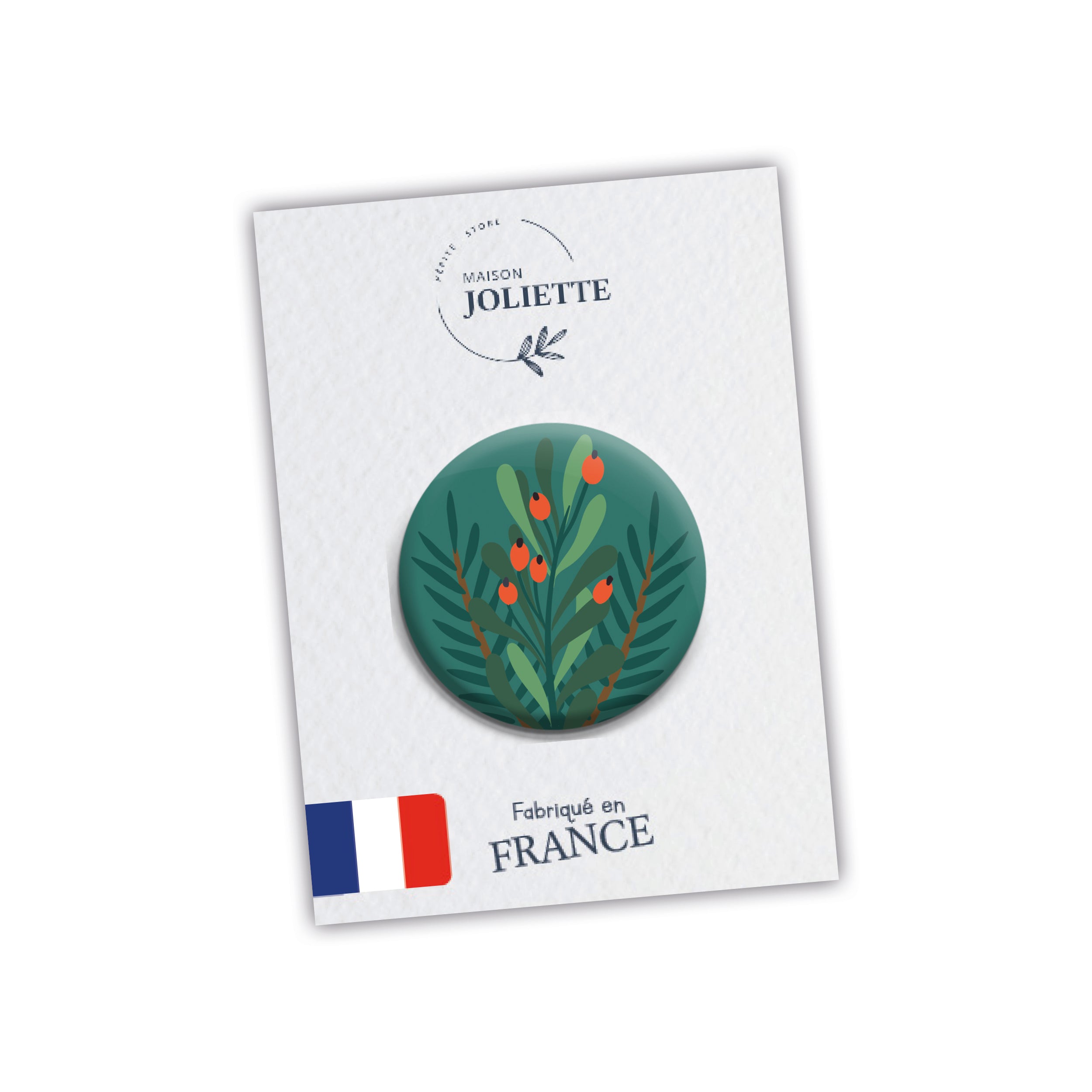 maison-joliette-esprit-de-noel-button-32mm-feuillage image 2