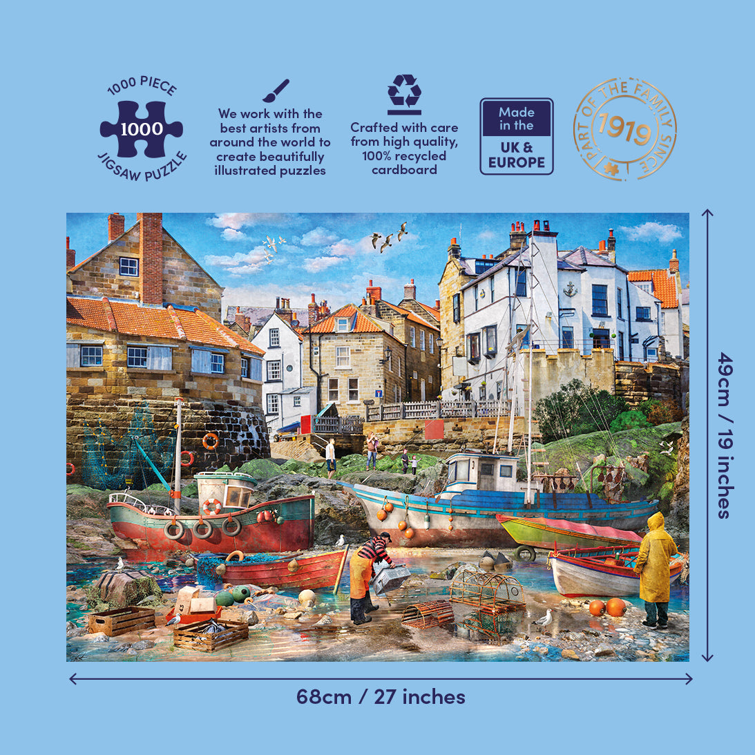 gibsons-fishermen-robin-hoods-bay-puzzle-1000-teile image 4