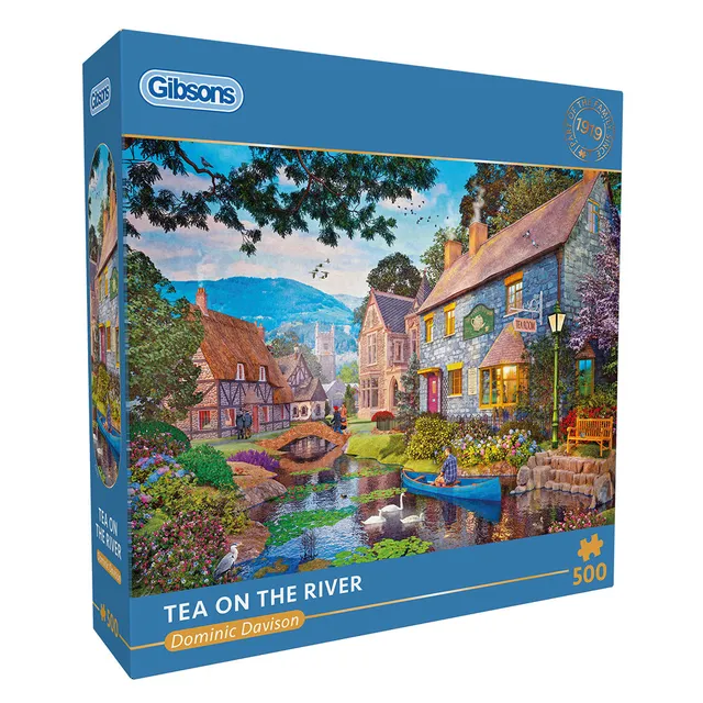 gibsons-tea-on-the-river-puzzle-500-teile-fluss image 1
