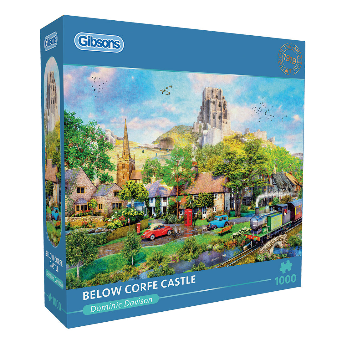 gibsons-below-corfe-castle-puzzle-1000-teile-zug-burg image 1