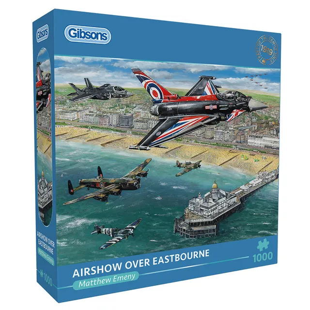 gibsons-traditional-airshow-eastbourne-puzzle-1000-flugzeuge image 1