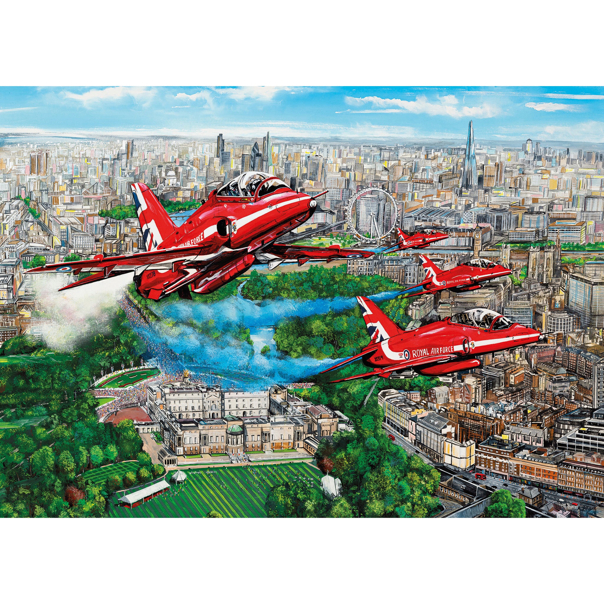 gibsons-traditional-reds-over-london-puzzle-1000-teile-flugzeuge image 2