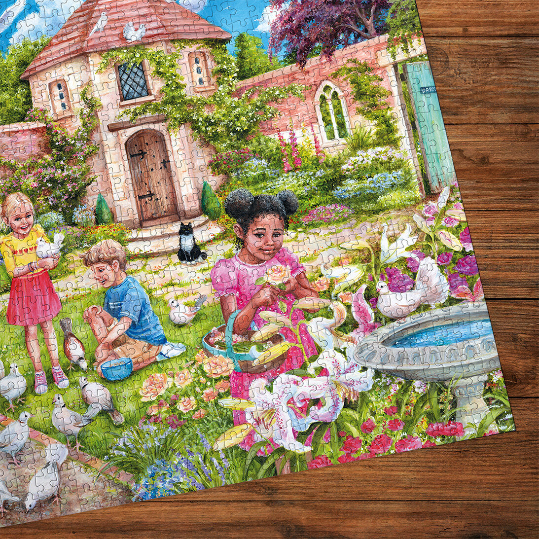 gibsons-the-dovecote-1000-teile-puzzle-garten-tauben image 2