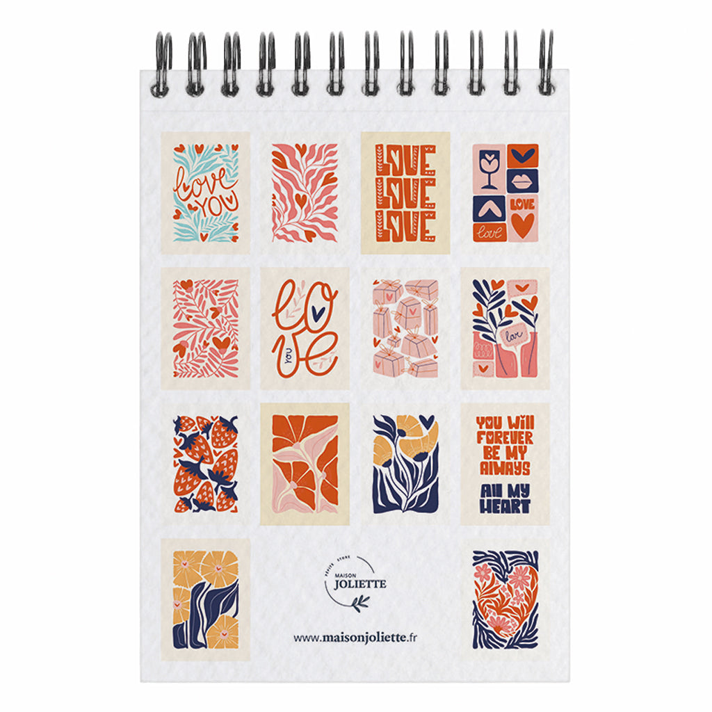 maison-joliette-carnet-a6-malbuch-set-16-st-ck-floral-tropical-love image 5
