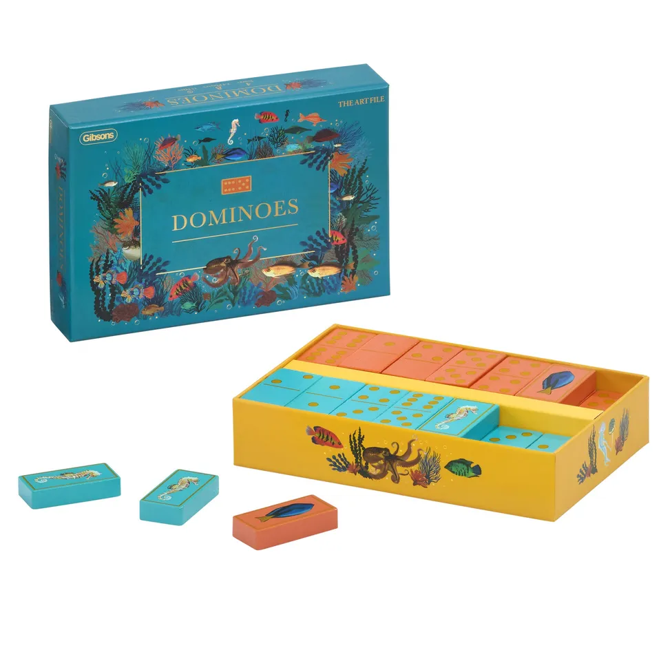 gibsons-the-art-file-dominoes-domino-spiel-28-steine image 1