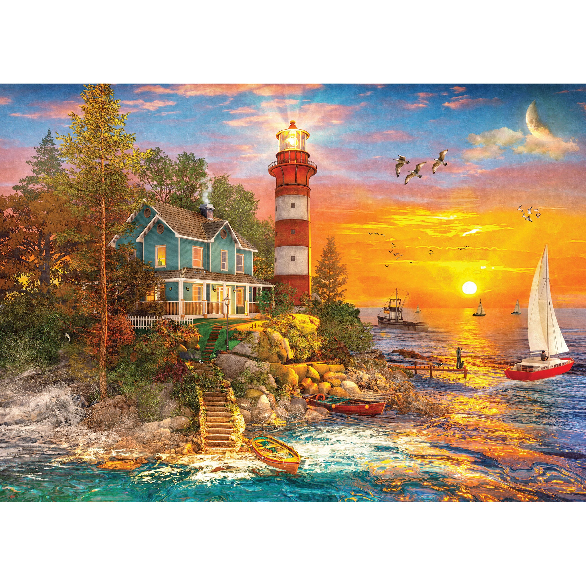 gibsons-lighthouse-island-puzzle-500-teile-leuchtturm image 5