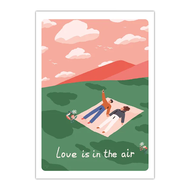 maison-joliette-love-is-in-the-air-poster-a4-21x29-7-cm image 1