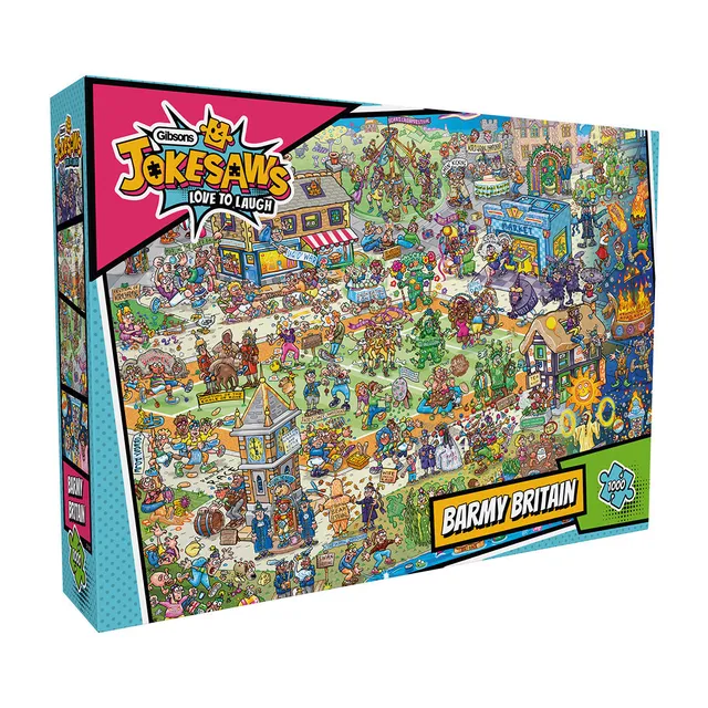 gibsons-jokesaws-barmy-britain-puzzle-1000-teile-lustig image 1