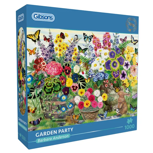 gibsons-garden-party-puzzle-1000-teile-blumenmotiv image 1