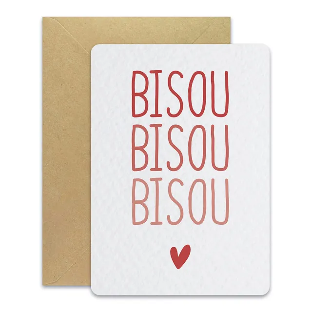 maison-joliette-bisou-bisou-postkarte-ohne-umschlag-liebe image 1